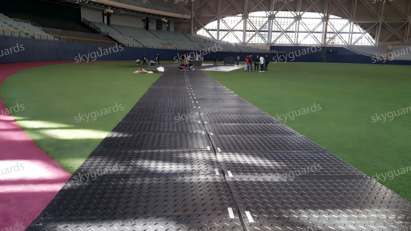 Skyguards ground protection mats used on Korea concert events